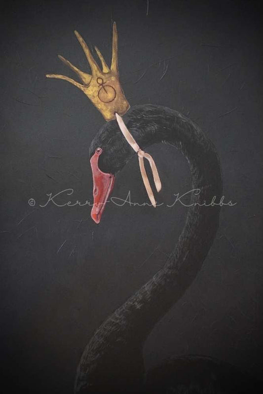 Black Swan with crown