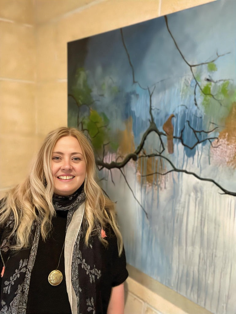 Blue Mountains artist Kerry-Anne Knibbs presenting her solo exhibition at Olivet Street Gallery, Glenbrook NSW, in 2025.